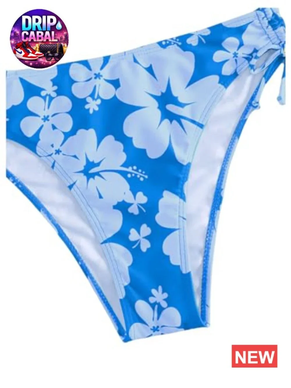 Tankini 2 Piece Floral Print Halter Tie Back Crop Top and Bottoms Swimsuit Set